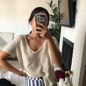 JAMES PERSE cashmere cream top